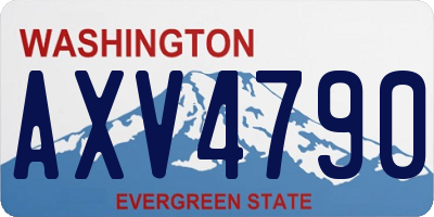 WA license plate AXV4790