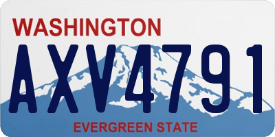 WA license plate AXV4791