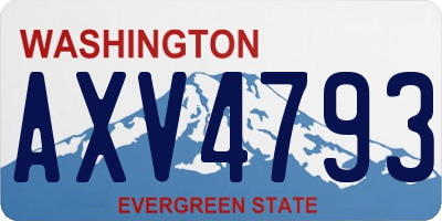 WA license plate AXV4793