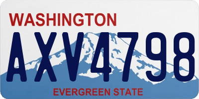 WA license plate AXV4798