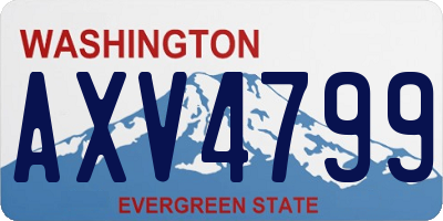 WA license plate AXV4799