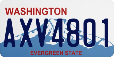 WA license plate AXV4801