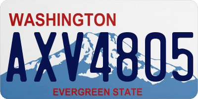 WA license plate AXV4805