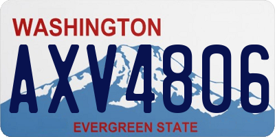 WA license plate AXV4806