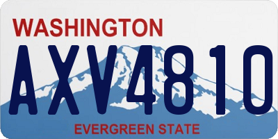 WA license plate AXV4810