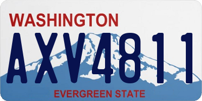 WA license plate AXV4811