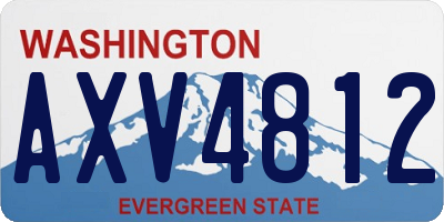 WA license plate AXV4812
