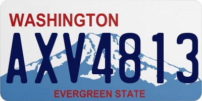 WA license plate AXV4813