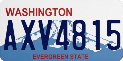 WA license plate AXV4815