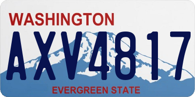 WA license plate AXV4817