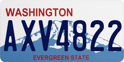 WA license plate AXV4822