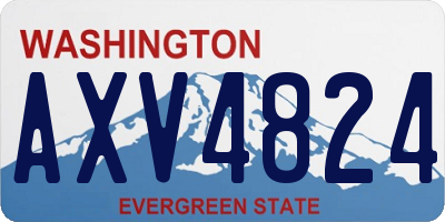 WA license plate AXV4824