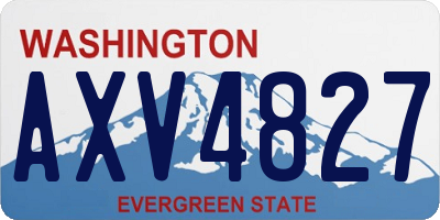 WA license plate AXV4827