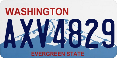 WA license plate AXV4829