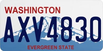 WA license plate AXV4830