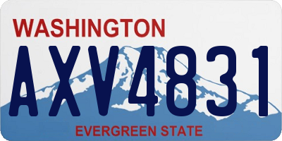 WA license plate AXV4831