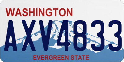 WA license plate AXV4833
