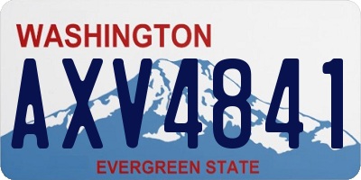 WA license plate AXV4841