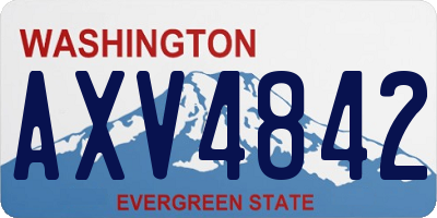 WA license plate AXV4842