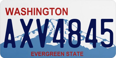 WA license plate AXV4845