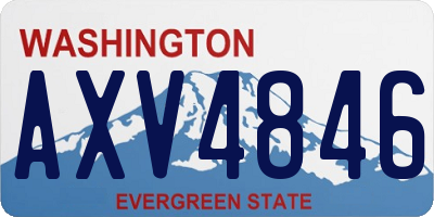 WA license plate AXV4846