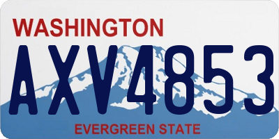 WA license plate AXV4853