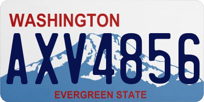 WA license plate AXV4856