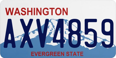 WA license plate AXV4859