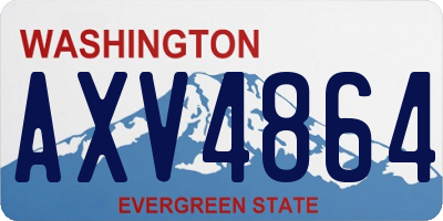 WA license plate AXV4864