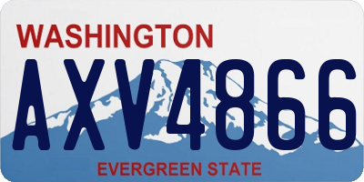 WA license plate AXV4866