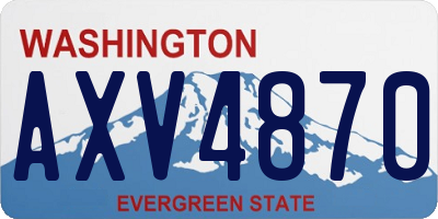 WA license plate AXV4870