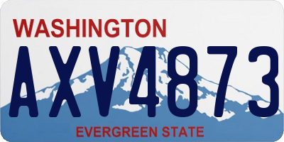 WA license plate AXV4873