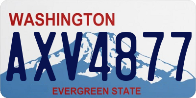 WA license plate AXV4877