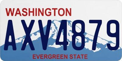 WA license plate AXV4879