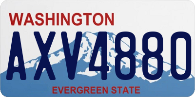 WA license plate AXV4880
