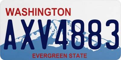WA license plate AXV4883