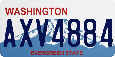 WA license plate AXV4884