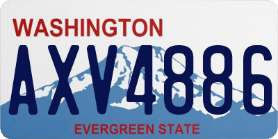 WA license plate AXV4886