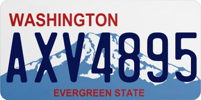 WA license plate AXV4895