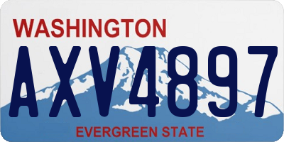 WA license plate AXV4897
