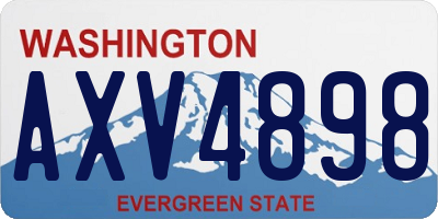 WA license plate AXV4898