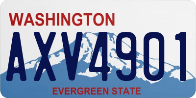 WA license plate AXV4901