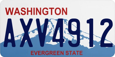 WA license plate AXV4912