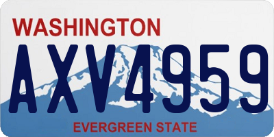 WA license plate AXV4959