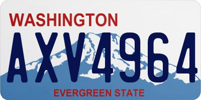 WA license plate AXV4964