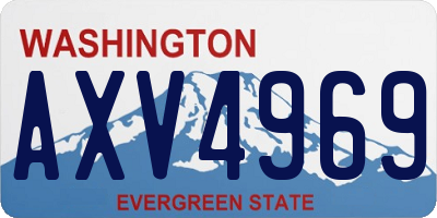 WA license plate AXV4969
