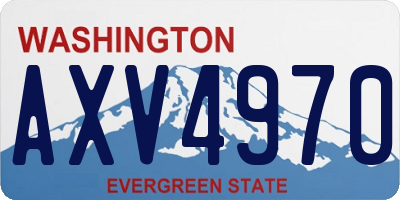 WA license plate AXV4970