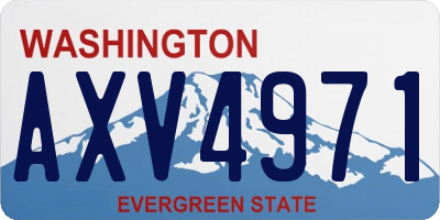 WA license plate AXV4971