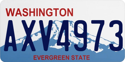 WA license plate AXV4973