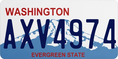 WA license plate AXV4974